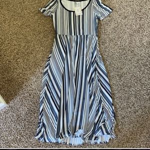 NWT LuLaRoe Riley Stripe maxi dress Size XL